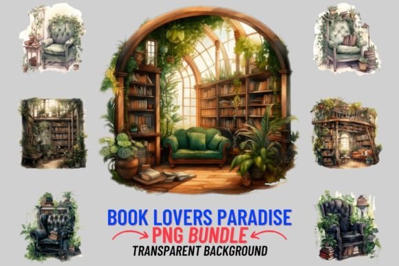 Book Lovers Library Sublimation Clipart: Design Guide