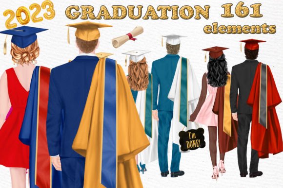 Celebrate Milestones with Hand-Painted Graduation Clipart