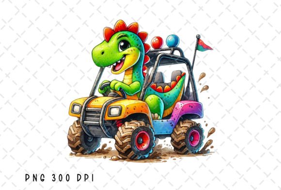 Dinosaur Off Road Dino Vehicle Kids PNG: A Creative Asset