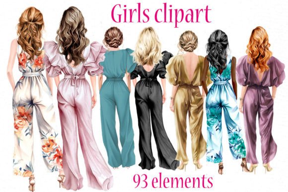 Girls Clipart Girls in Jumpsuits Png: A Designer's Creative Toolkit