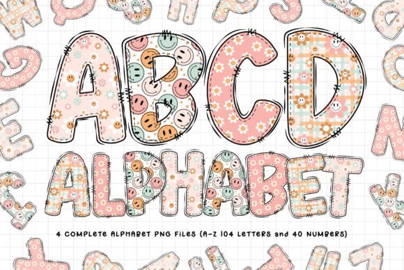 Infuse Fun and Personality with Groovy Smiley Doodle Alphabet Letters