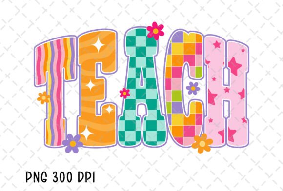 Retro Teach Teacher Back to School PNG: A Designer's Perspective