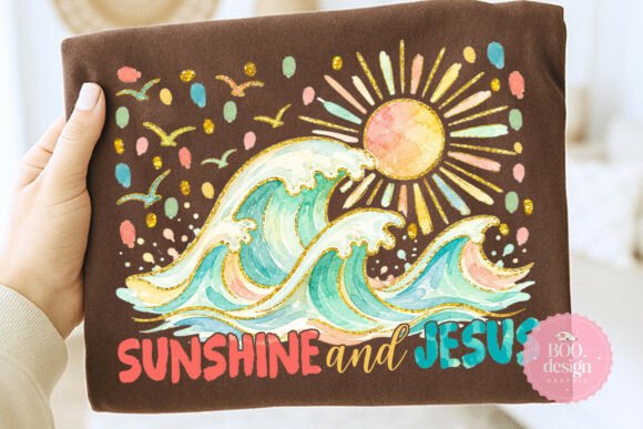 Sunshine and Jesus Summer PNG: Design Assets for a Radiant Vibe