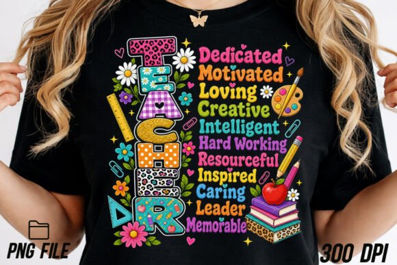 Teacher Colorful PNG: Faith-Driven Designs for Christian Educators