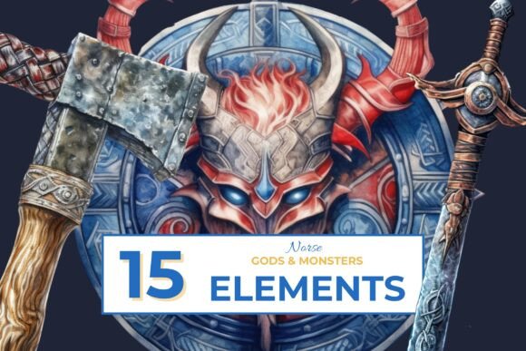 Viking Elements Norse Sublimation Bundle: Epic Design Assets