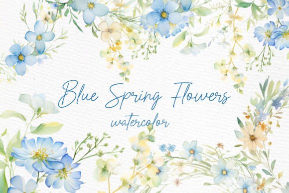 Watercolor Flowers Light Blue Flowers: A Breath of Fresh Air for Your Designs
