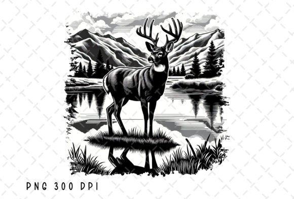 Whitetail Deer Hunting Buck Silhouette for Your Designs