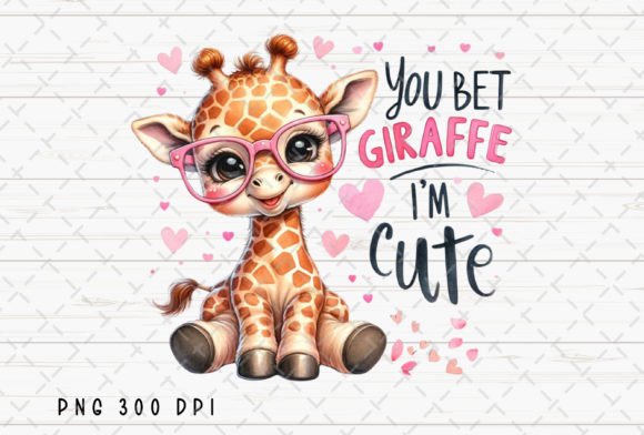 You Bet Giraffe I'm Cute: A Playful PNG for Kid-Centric Designs